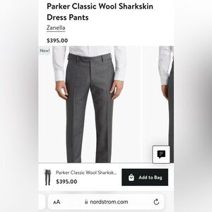 Zanella Parker classic dress pants charcoal grey size 33-32 (waist 33-length 32)